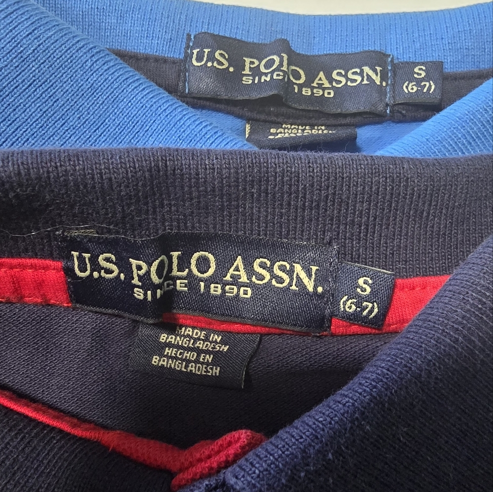 U.S. Polo Assn. Cotton Size S (6-7) Boys' Red, Blue, and Navy Shirts Bundle - Picture 7 of 12